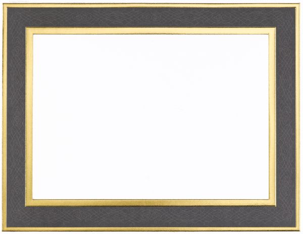 Black Frame Foil Certificate - 15 Count
