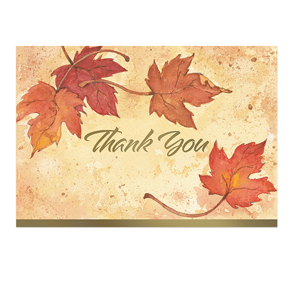 Fall Leaves Thank You Card