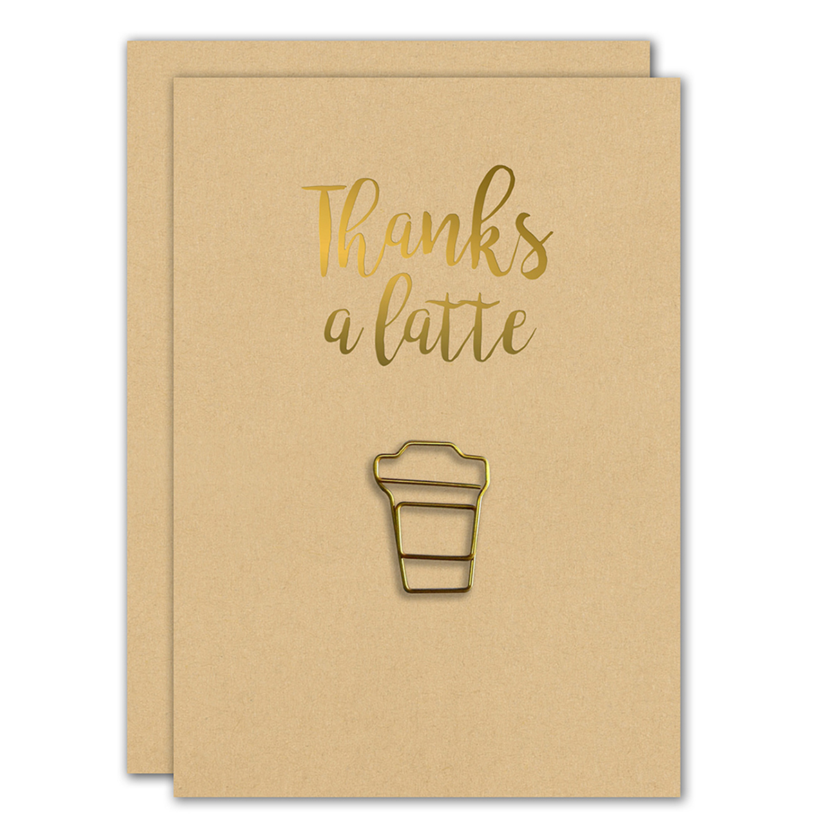 Thanks A Latte Paperclip Notecard 3CT