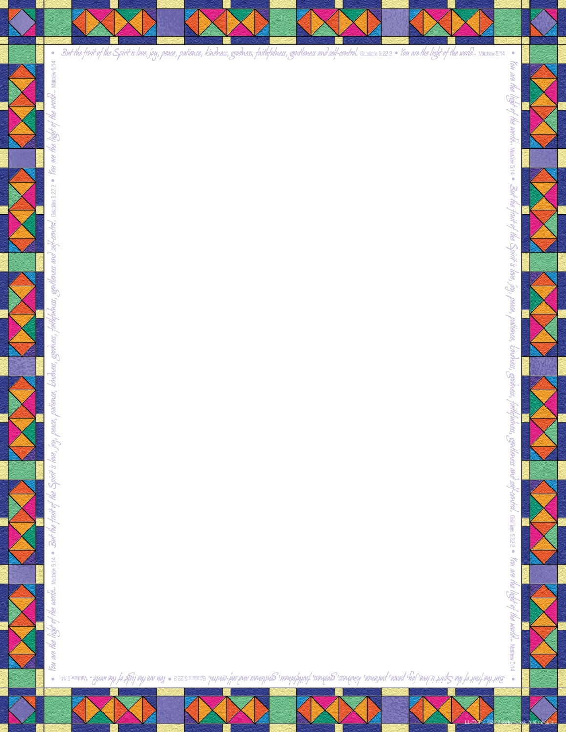 Stained Glass Letterhead - 50 Count