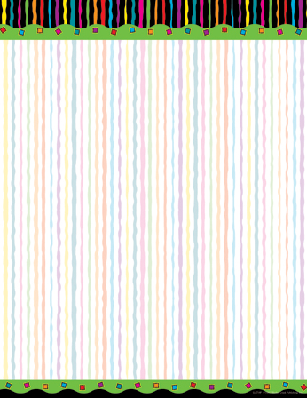 Neon Stripes Letterhead - 50 Count