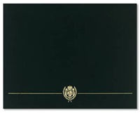 Black Classic Crest Certificate Cover - 5 Count
