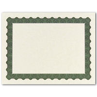Metallic Green Parchment Certificate - 25 Count