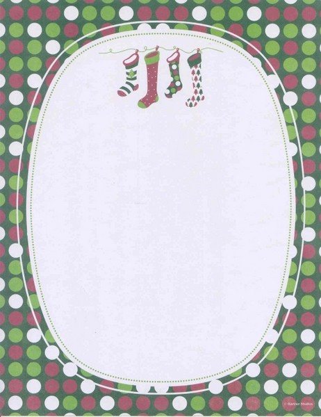 Whimsy Stockings Letterhead - 25 Count