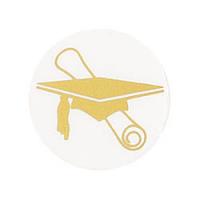 Gold Graduation Seals - 25 Count